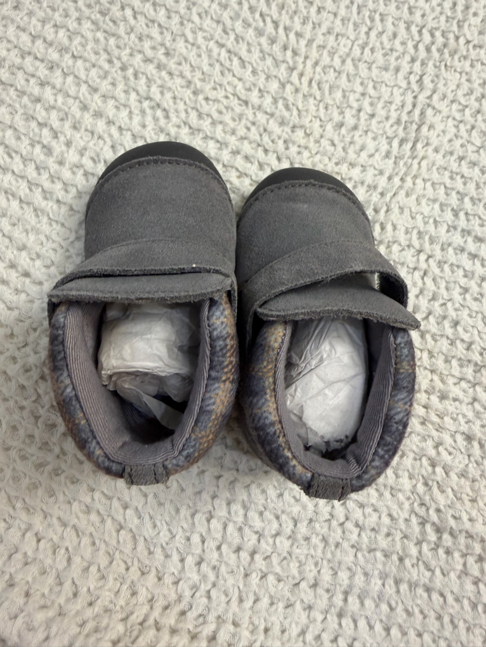 Stride ride soft motion 4W Gray Cozy Winter Boots with Hook-and-Loop Strap